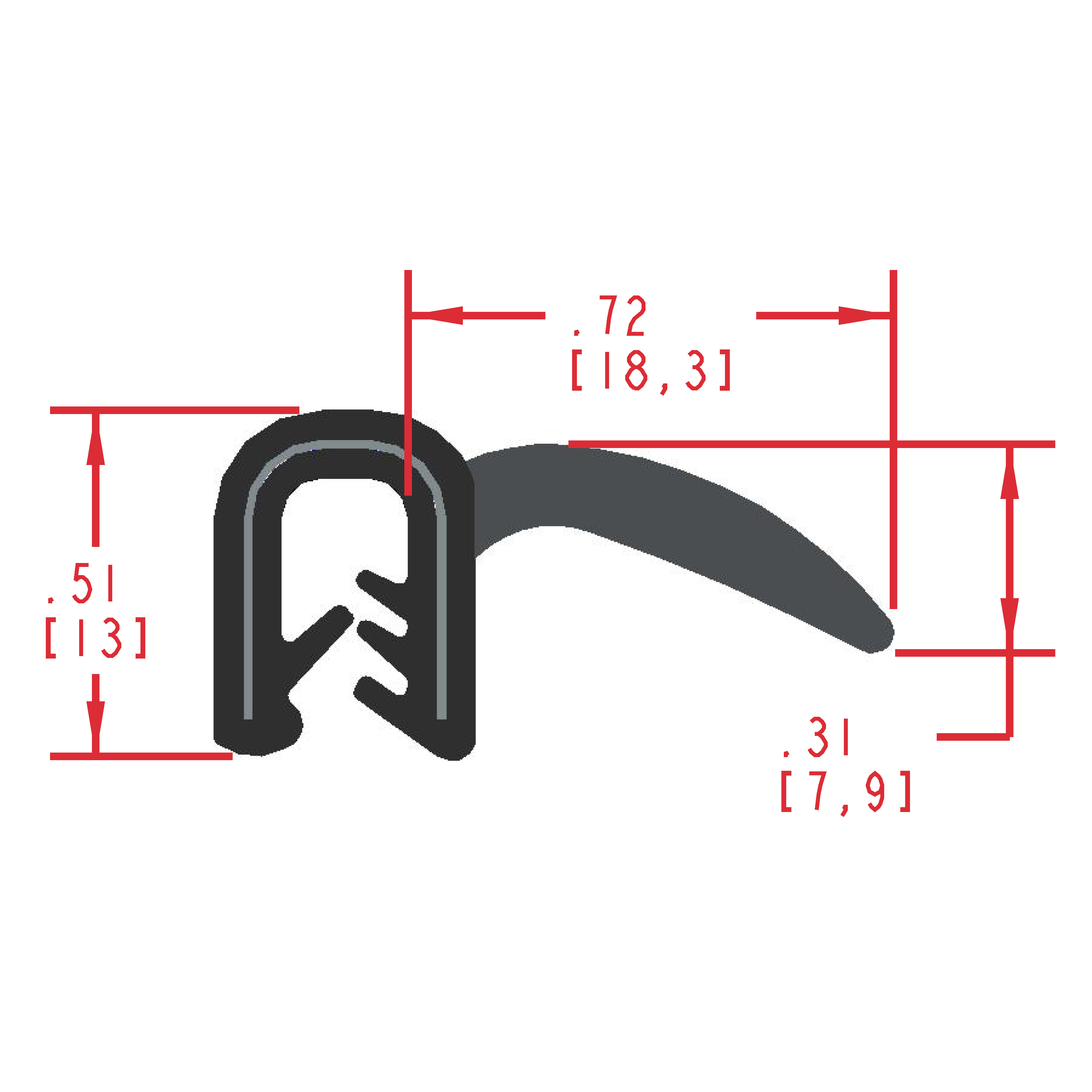 Wiper Flap Seal Profiles Ebco, Inc 8475319500